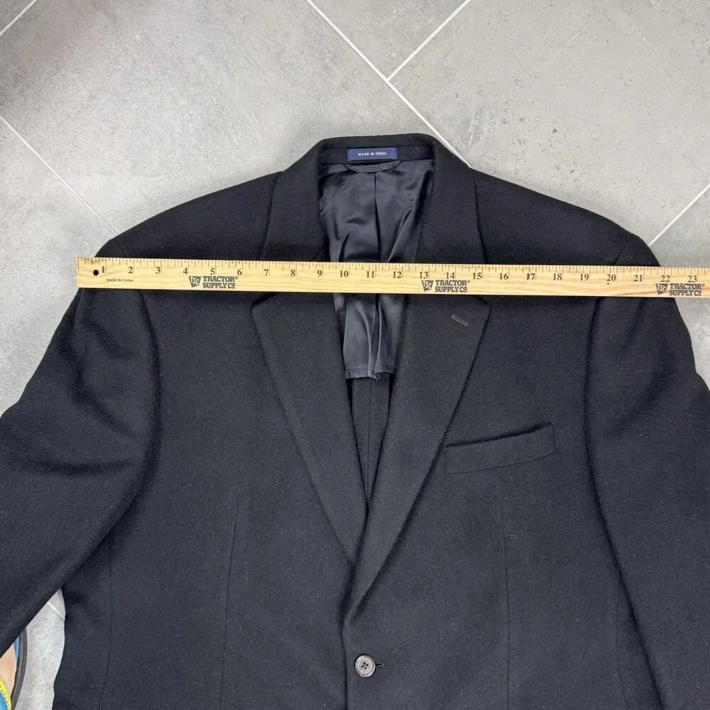Ralph Lauren Loro Piana Camel Hair Blazer Black 46R Sport Coat